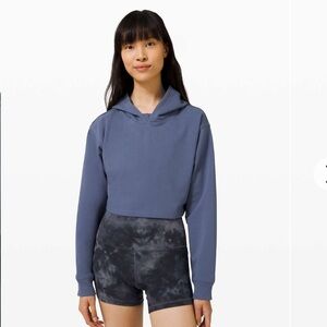 Lululemon All Yours Cropped Hoodie Ink Blue